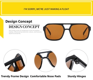 Detail view showing sturdy hinges and comfortable nose pads of orange lens sunglasses