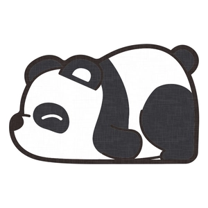 Tapis de bain panda dessin animé avec haute absorption et dossier antidérapant