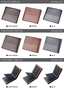 Detailed grid view of stylish bifold wallets showing interior card slots and color options