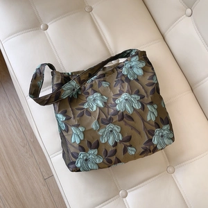 Borsa Sottobraccio In Jacquard Retrò Stile Cinese Vintage Goffrata Borsa A Spalla Con Fodera In Tela