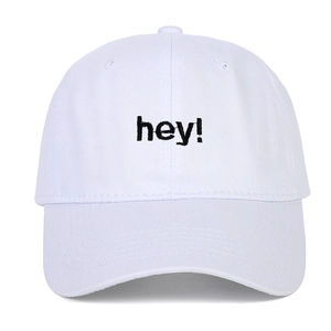 Casquette De Baseball En Coton Brodé Lettre Hey Ajustable Dad Hat Extérieur Protection Solaire Décontracté Unisexe