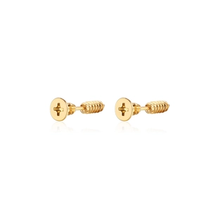 Boucles d'Oreilles Clous en Vis Acier Titane Punk pour Hommes Femmes Style Industriel Gothique Or Argent Noir Bijoux Cadeau