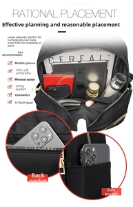 Top view of spacious waterproof oxford backpack showing large capacity and hidden pockets