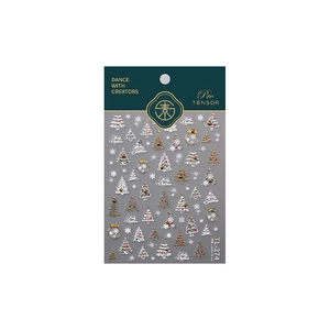 Christmas nail art stickers featuring snowflakes, trees and stars on TL-274 sheet