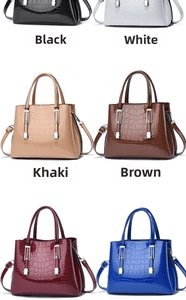 Comparaison détaillée de six couleurs pour le sac à main en cuir de crocodile synthétique
