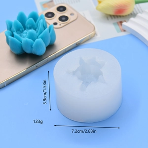 Moule en silicone lotus 3D pour savon, chocolat et bougies DIY avec dimensions incluses