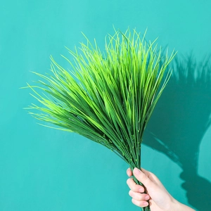 Artificial green eucalyptus plastic plant bouquet for home living room decoration