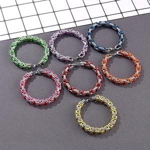 Stainless Steel Byzantine Chain Necklace For Men Hip Hop Bold Link Electroplated Jewelry Unisex