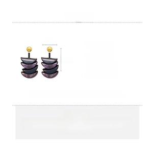 Detailed product size chart for resin geometric earrings with material and weight info