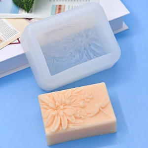 Dragonfly and floral silicone mold for DIY soap making and resin casting crafts