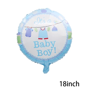 Blue 18-inch foil balloon for baby boy showers featuring It's a Baby Boy text