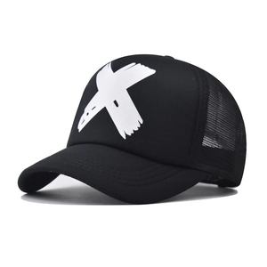 3D Printed X Letter Trucker Hat Adjustable Breathable Mesh Baseball Cap For Men Women Outdoor Sun Protection Streetwear Hat