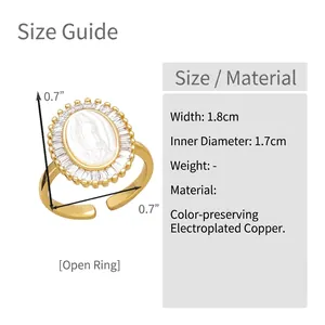 Größendetails für den Maria-Ring mit 1,8 cm Breite und Materialangabe aus Kupfer