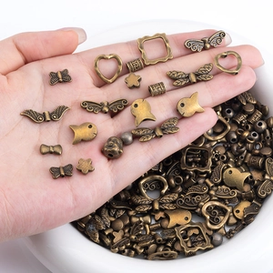 Antique bronze alloy DIY jewelry charms set featuring heart, star and butterfly shapes