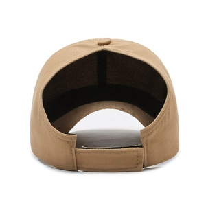 Casquette de baseball en coton kaki avec trou pour queue de cheval et velcro réglable