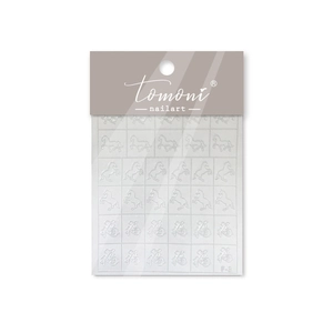 Detail of F-3 nail art sticker sheets with lucky horse and Fu character patterns