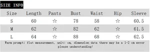 Detailed size measurement chart for the backless draped collar T-shirt including bust and waist