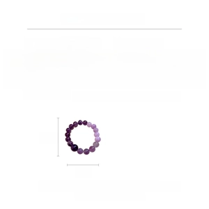 Detail von 10mm Amethystperlen am 17cm Armband mit reicher violetter Textur und Glanz