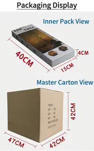 Packaging overview for LED tree lights including color box and shipping carton dimensions