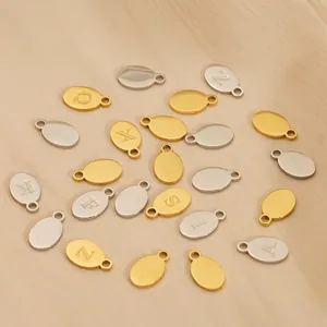DIY 18K gold and silver alphabet letter pendants for handmade jewelry making