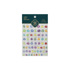 3D monster eyes and mouth nail art stickers with pro TENSOR packaging for DIY manicure