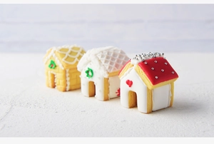 Set di 3 formine per biscotti mini casetta di pan di zenzero per dolci natalizi