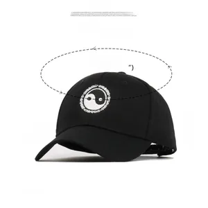 Detailed size guide of Tai Chi embroidered baseball cap with head circumference measurements