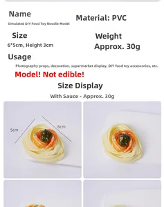 Détails du modèle de spaghettis à la tomate en PVC pour accessoires de photographie