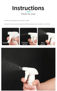 Detailed view of 3-way adjustable nozzle showing off mist and stream spray modes