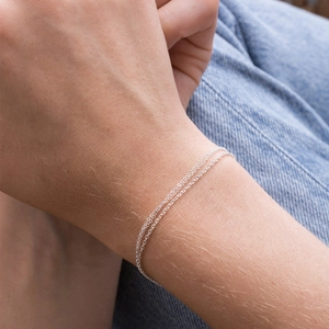 Minimalist Stainless Steel Chain Bracelet For Women Multi Layer Electroplated Gold Silver Rose Gold Plated Fashion Stacked Jewelry