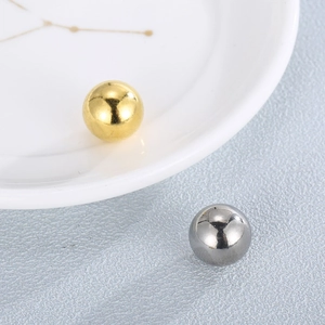 Stainless steel round loose beads in gold and silver finish for jewelry making