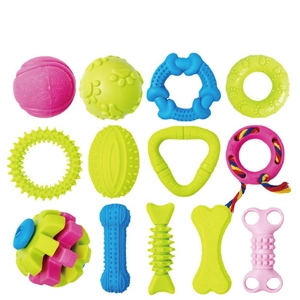 Détails d'un ensemble de 12 jouets à mâcher durables pour le nettoyage des dents des chiens