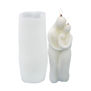 Human family embrace silicone mold for DIY aromatherapy body candles and plaster art crafts