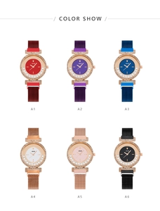 Sélection de montres milanaises magnétiques pour femmes en six couleurs métalliques