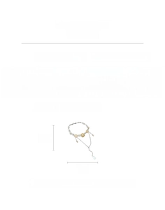 Detailed size chart for pearl pendant necklace showing dimensions and product weight