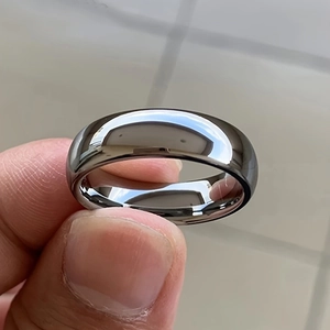Fashion Simple Round Arc Plain Ring Stainless Steel High Polished Mirror Finish Minimalist Band Jewelry For Men Women