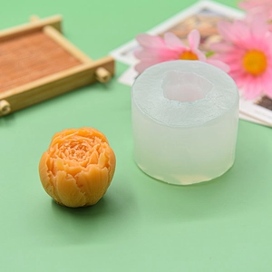 3D rose bud silicone mold for DIY cake fondant, chocolate and aromatherapy candles