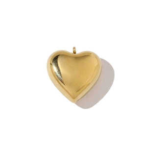 Détail du pendentif cœur en or poli avec bélière pour la création de bijoux