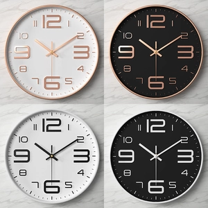 30cm silent wall clocks in four minimalist styles with 3D numbers for modern home decor