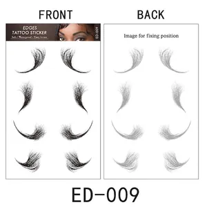 Adesivo per capelli impermeabile ED-009 con otto design naturali dell'attaccatura