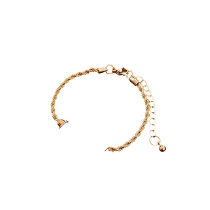 Elegant Zirconia Copper Bracelet For Women Adjustable Twisted Rope Chain Light Luxury Fashion Jewelry