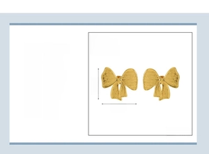 Détails de boucles d'oreilles nœud plaquées or 18 carats, taille 28x26mm et poids 9,15g