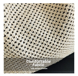 Macro shot of breathable woven paper fiber material in beige for a summer handbag