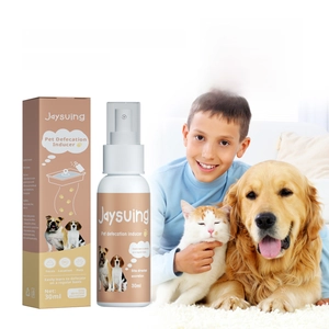 30ml pet toilet training spray for cats and dogs with instructional packaging display