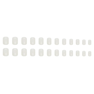 Minimalist short square creamy white press-on nails set of 24 pieces for daily wear