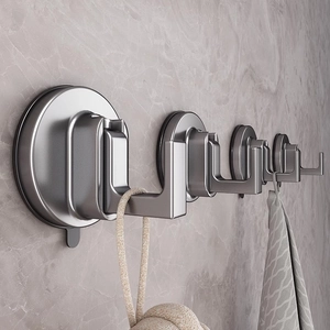 Suction Cup Hooks Space Aluminum ABS Vacuum Strong Suction No Drill Removable Waterproof Wall Mount For Bathroom Kitchen Shower