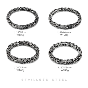 Spécifications détaillées des chaînes byzantines en acier inoxydable de 6 mm et 8 mm