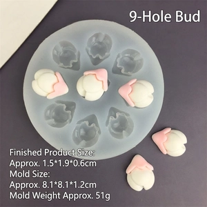 9-Loch Silikonform für Kirschblüten zur DIY Dekoration von Kuchen Schokolade und Gips