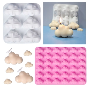 Moule En Silicone Forme De Nuage DIY Fabrication Bougies Décoration Gâteaux Savon Arôme Chocolat Fondant Outil Cuisine Résine