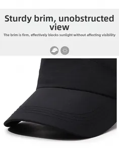 Detail of reinforced brim on quick-dry sun hat showing stitching and water-resistant fabric